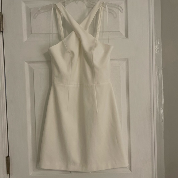 French Connection White Sleeveless Twist Front Cocktail and Party Dress. - Picture 2 of 6